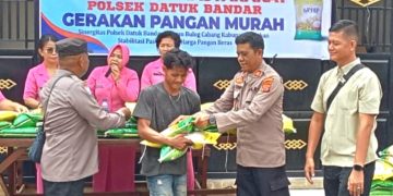 Penuhi Kebutuhan Masyarakat, Polsek Datuk Bandar Gelar Gerakan Pangan Murah