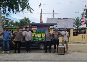 Masyarakat Antusias Gerakan Pangan Murah Polsek Sei Tualang Raso