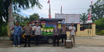 Masyarakat Antusias Gerakan Pangan Murah Polsek Sei Tualang Raso