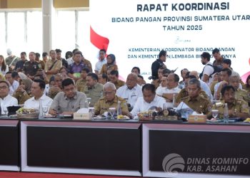 Bupati Asahan dan Wakil Ikuti Rakor Bidang Pangan Provsu Bersama Menko Bidang Pangan Indonesia