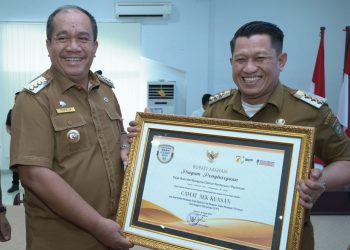 Bupati Asahan Dan Wakil Bupati Asahan Ikuti Penyerahan SPPT PBB-P2 Tahun 2025