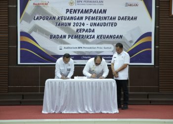 Pemkab Asahan Serahkan Laporan Keuangan Pemerintah Daerah Unaudited T.A 2024
