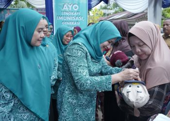 Ketua Tim Pembina Posyandu Asahan Tinjau Launching Pekan Imunisasi Dunia 2025