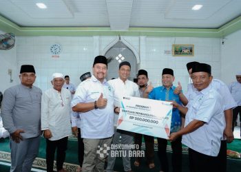 Bupati Batubara dan PT Inalum Bantu Pembangunan Masjid Taqwa Muhammadiyah