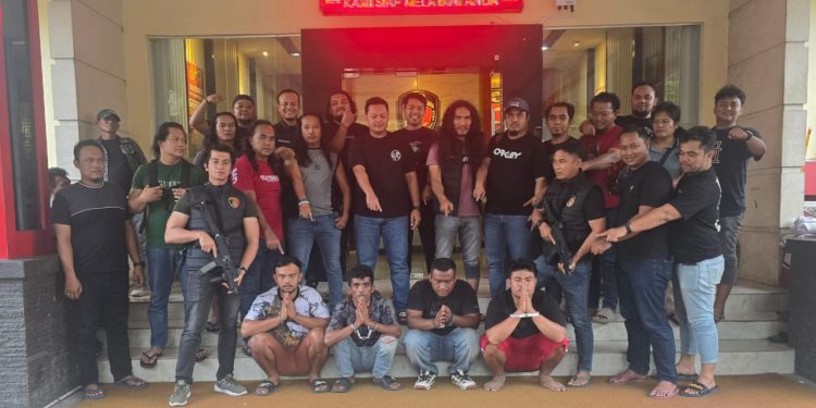 5 Pelaku Pembakaran Alat Berat Diringkus Personel Polres Asahan