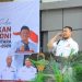 Bupati Labura, Hendri Yanto Sitorus, memberikan kata sambutan saat pelantikan pengurus KONI Labura periode 2025-2029.