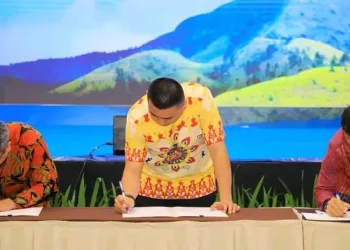 Bupati Labura, Hendri Yanto Sitorus, menghadiri kegiatan Konreg PDRB ISE 2025 se-Sumatera.