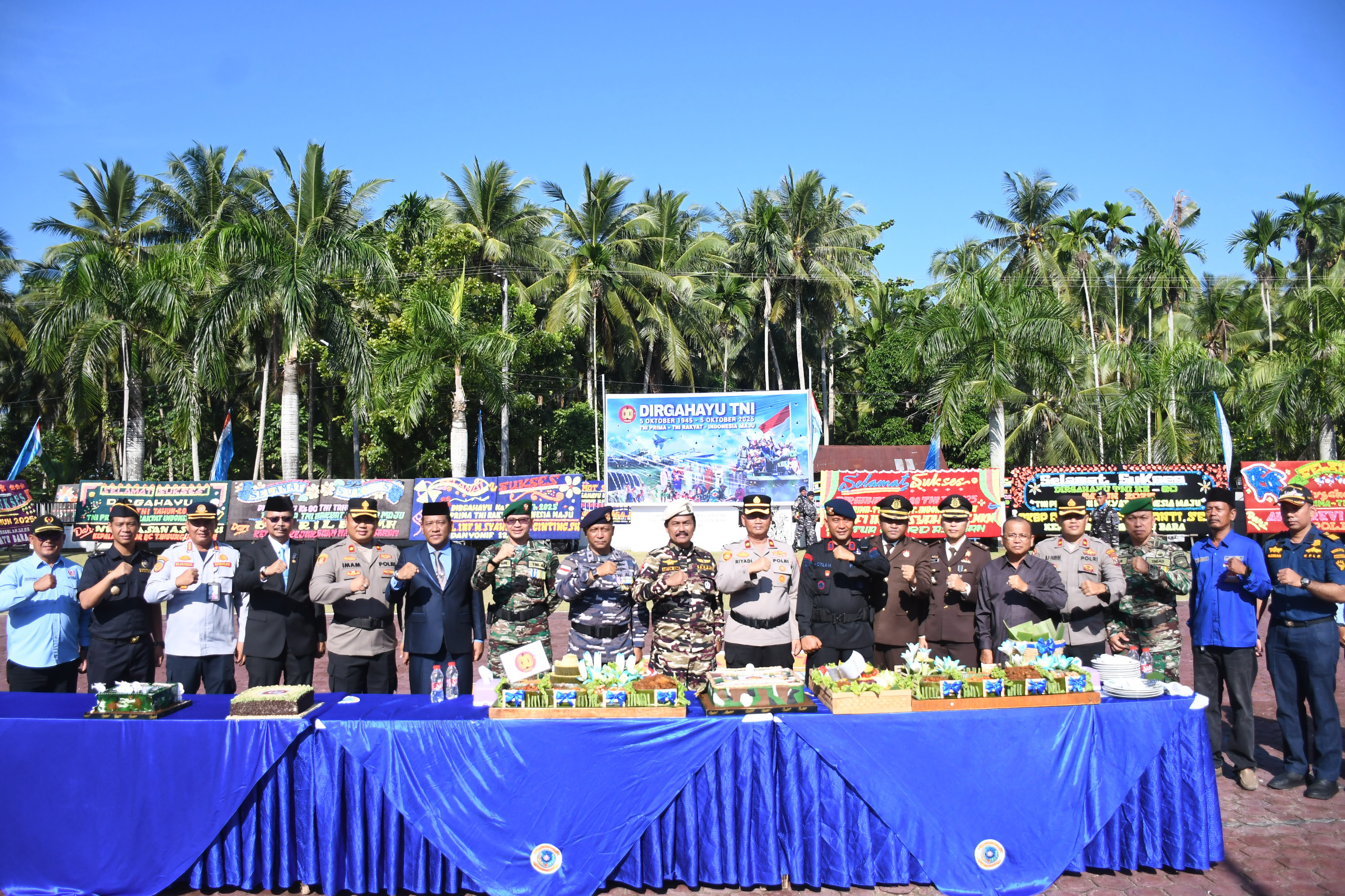 Polres Tanjungbalai Ikuti Upacara Peringatan HUT ke 80 TNI 