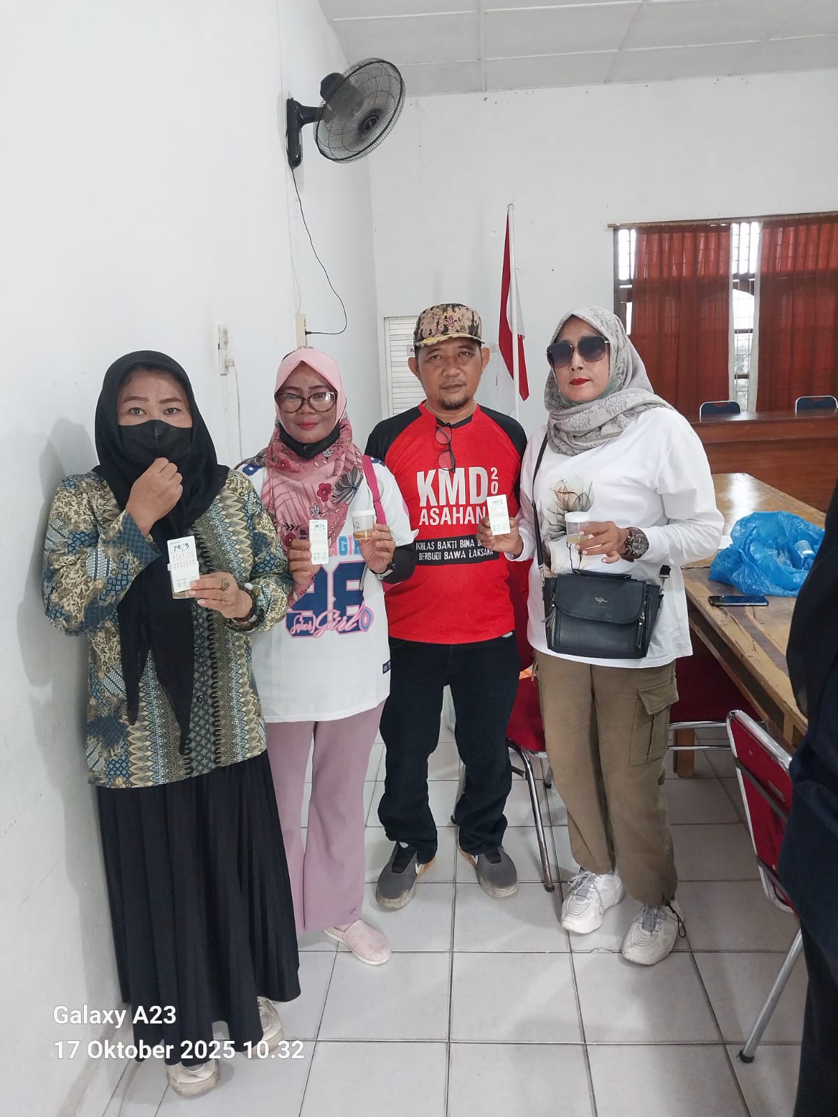 Dukung Aksi Bersih Narkoba ka Kwarcab Asahan Ikut Tes Urine