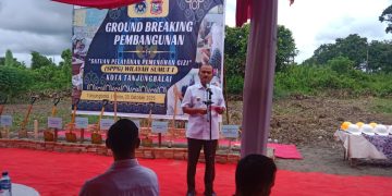 Polsek Sei Tualang Raso Hadiri Peletakan Batu Pertama Pembangunan Dapur SPPG