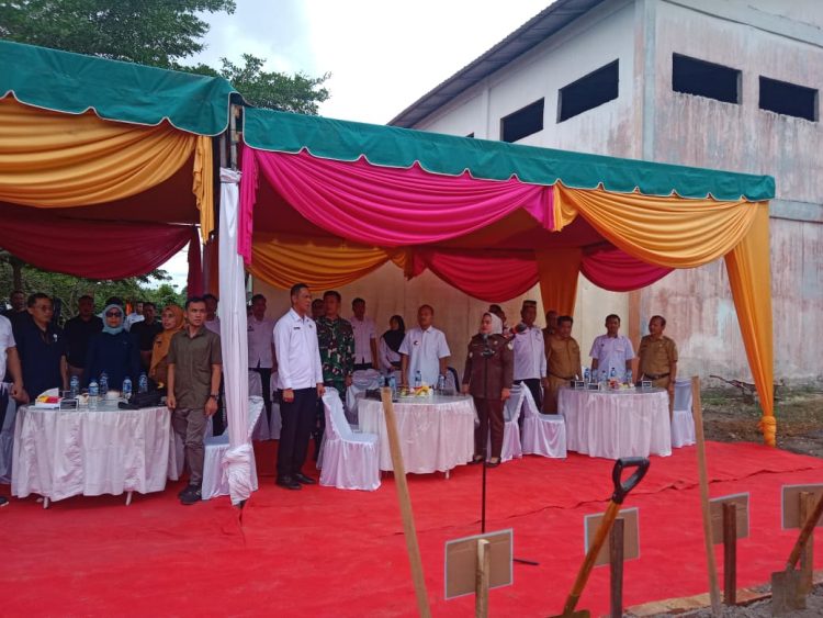 Polsek Sei Tualang Raso Hadiri Peletakan Batu Pertama Pembangunan Dapur SPPG