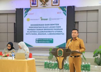 Wabup Labura, H Samsul Tanjung memberikan kata sambutan 