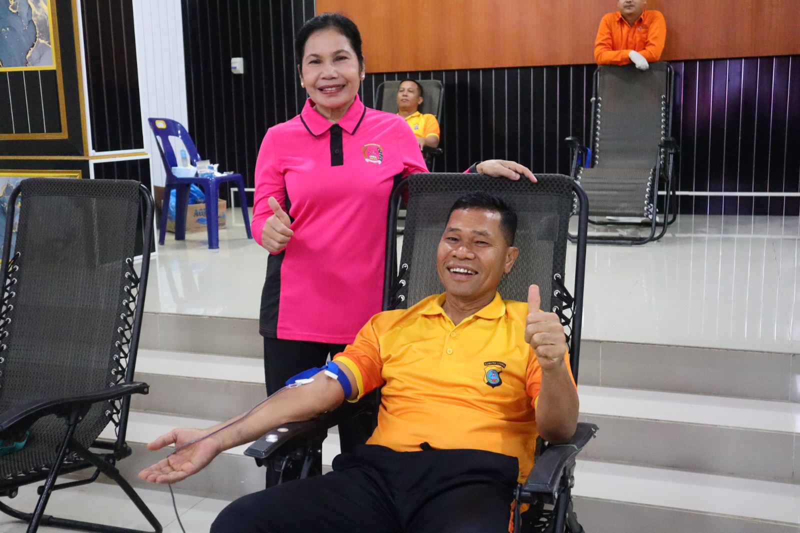 Kapolres Tebing Tinggi Pimpin Donor Darah