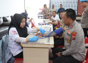Sambut HUT ke-74 Humas Polri, Polres Tanjungbalai Gelar Donor Darah