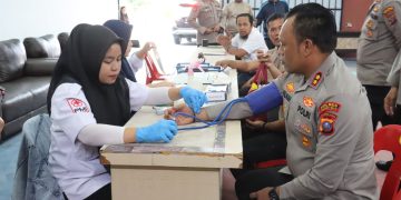 Sambut HUT ke-74 Humas Polri, Polres Tanjungbalai Gelar Donor Darah