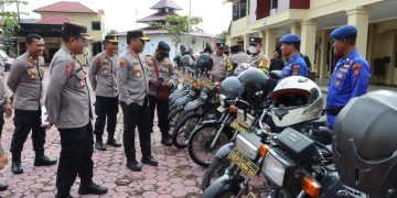 Kapolres Tanjungbalai Pimpin Pemeriksaan Kondisi dan Kelayakan Kendaraan Dinas