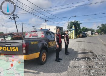 Sat Samapta Polres Tanjungbalai Lakukan Patroli Kota