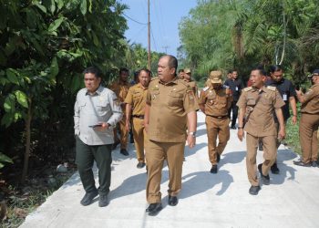 Bupati Asahan Dampingi Plt Dirjen Perkebunan Kementan RI Tinjau Lokasi Cetak Sawah di Desa Silo Bonto
