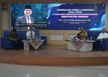 Bupati Asahan Ikuti Diskusi Panel Pemisahan Pemilu Nasional dan lokal di Kabupaten Asahan