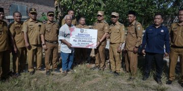 Korban Angin Kencang di Pulo Bandring Peroleh Bantuan Kemensos