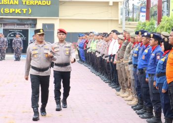 Polres Tanjungbalai Gelar Apel Kesiapan Hadapi Bencana Hidrometeorologi