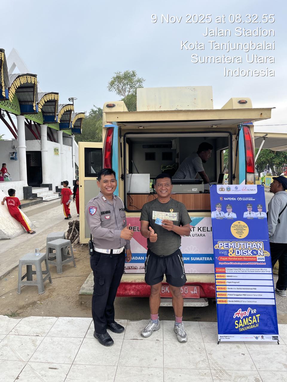 Layanan Samsat Keliling Polres Tanjungbalai Hadir di CFD 