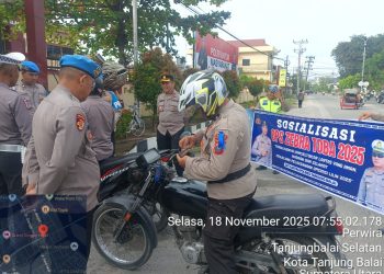 Operasi Zebra Toba 2025, Sipropam Polres Tanjungbalai Gelar Razia Internal