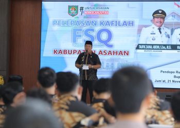Bupati Asahan Resmi Lepas Kontingen Festival Seni Qasidah (FSQ) Sumut 2025