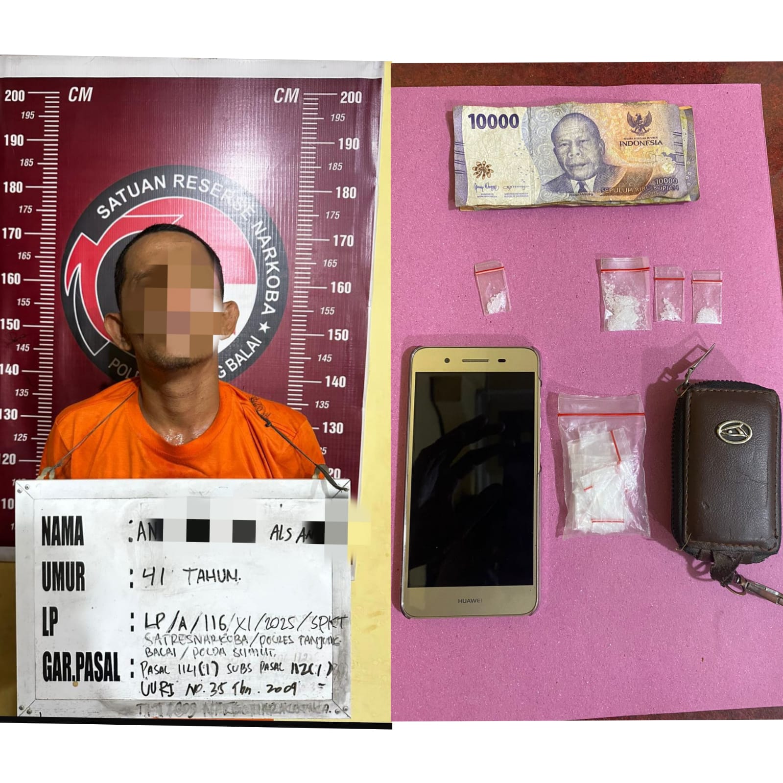 Miliki Sabu, Pria ini Diamankan Satres Narkoba Polres Tanjungbalai