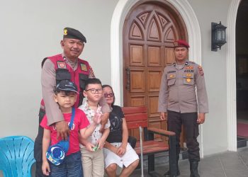 Personel Polres Tanjungbalai Amankan Ibadah Minggu