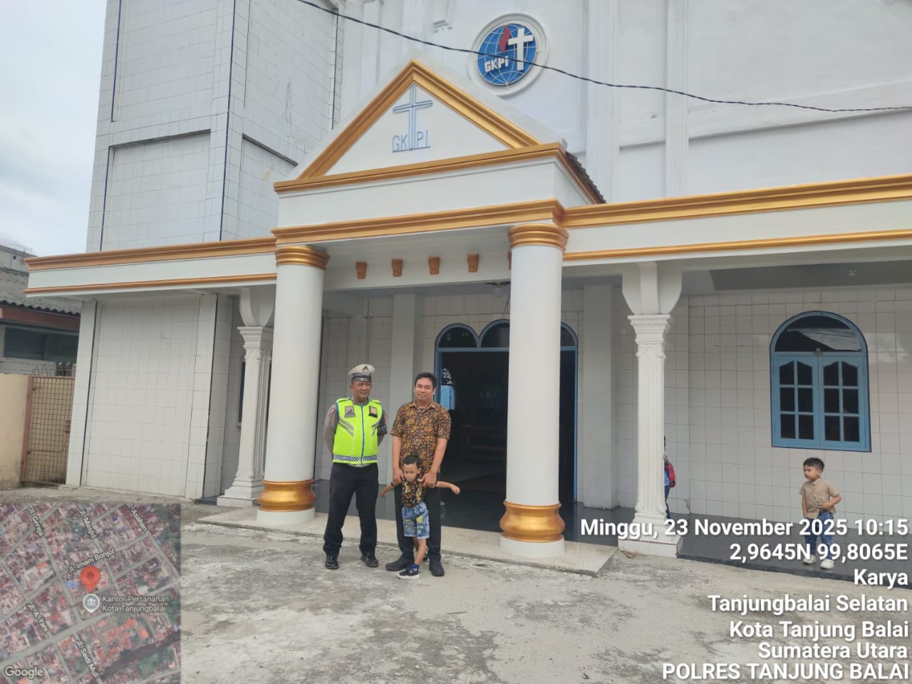 Personel Polres Tanjungbalai Amankan Ibadah Minggu