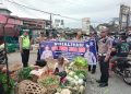 Personel Sat Lantas Tanjungbalai Turun Ingatkan Pedagang Jangan Jualan di Badan Jalan
