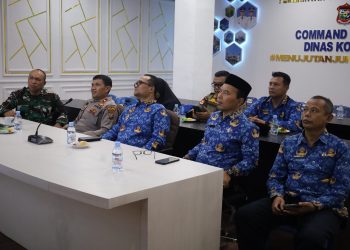 Wakil Walikota dan Forkopimda Kota Tanjungbalai Zoom Meeting Bersama Mendagri