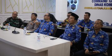Wakil Walikota dan Forkopimda Kota Tanjungbalai Zoom Meeting Bersama Mendagri 