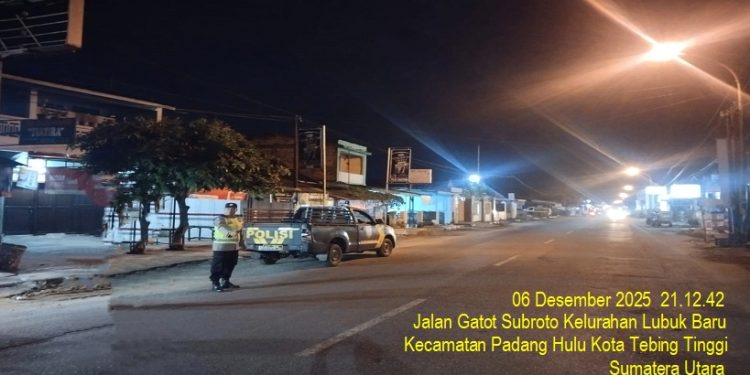 Personel Polres Tebing Tinggi Gelar Patroli Skala Besar