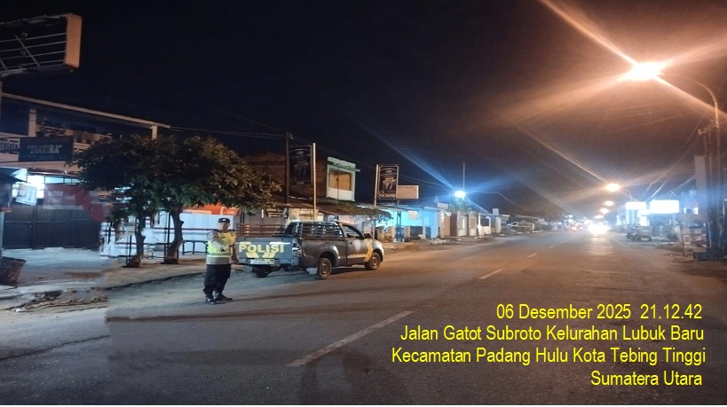 Personel Polres Tebing Tinggi Gelar Patroli Skala Besar