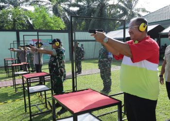 Bupati Asahan dan Dandim 0208/AS Ikuti Eksibisi Olahraga Menembak Executive dan Air Rifle