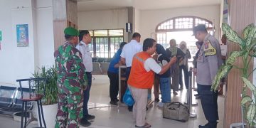 Personel Gabungan Siaga di Stasiun KA Tanjungbalai
