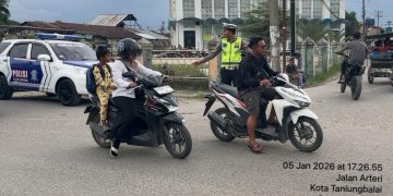 Sat Lantas Polres Tanjungbalai Sisir Titik Rawan
