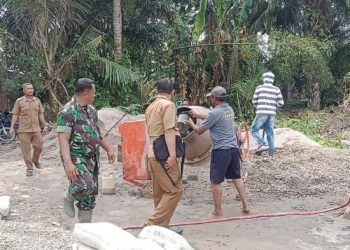 Kades Serdang Meranti Tinjau Pembangunan Gedung Koprasi Merah Putih