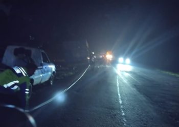 Satlantas Polres Tebing Tinggi Evakuasi Korban Laka Lantas di Jalinsum Desa Paya Bagas