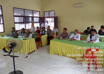 Polres Tanjungbalai Hadiri Panen Raya Bersama Presiden Via Zoom
