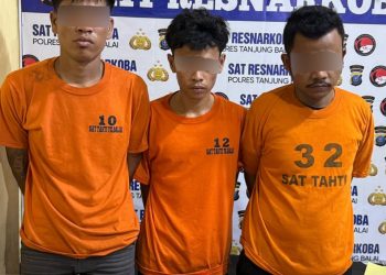 Miliki 102,48 Gram Sabu, Tiga Pria Ditangkap Sat Narkoba Polres Tanjungbalai