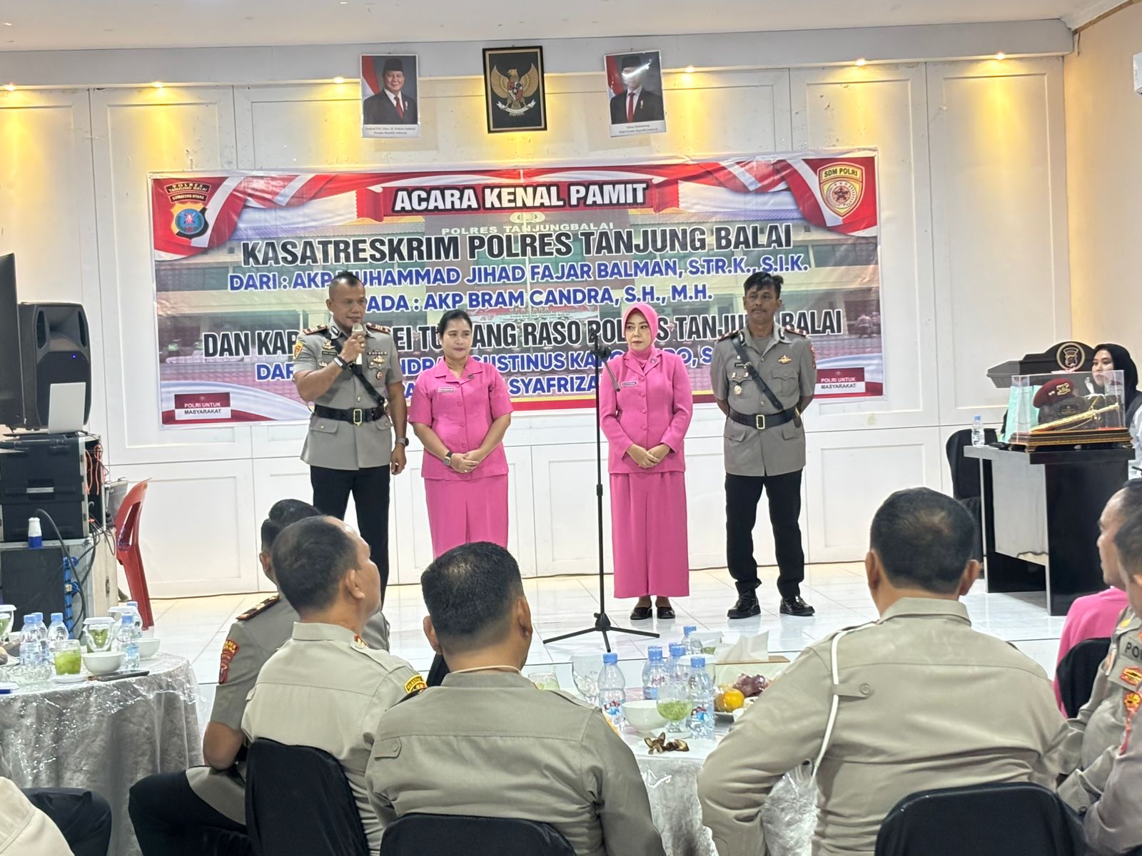 Polres Tanjungbalai Gelar Acara Kenal Pamit Kasat Reskrim dan Kapolsek Sei Tualang Raso