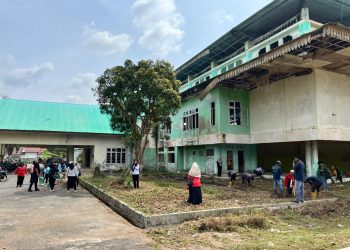 Gedung Serbaguna Tanjungbalai Dibersihkan