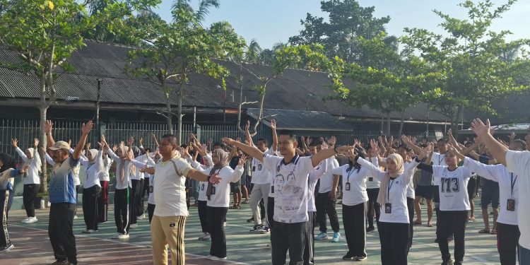 Lapas Labuhan Ruku Laksanakan Senam Pagi Bersama
