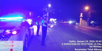 Sat Lantas Polres Tanjungbalai Gelar Blue Light