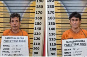 Kedua tersangka kasus narkoba.
