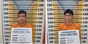 Kedua tersangka kasus narkoba.