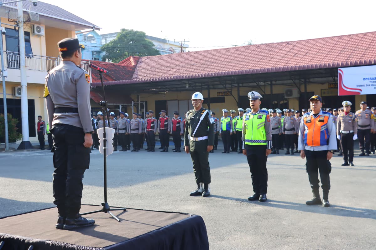 Polres Tebing Tinggi Gelar Apel Operasi Keselamatan Toba 2026
